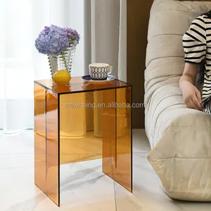 Acrylic Small Coffee Table Transparent Sofa Bathroom Corner Table Waterproof Stool Simple Small Table