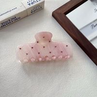 Barrettes à cheveux rectangulaires épaisses en acétate avec strass, couleur gelée, personnalisables avec logo BIZE, vente directe usine pour femmes, idéales pour les fêtes