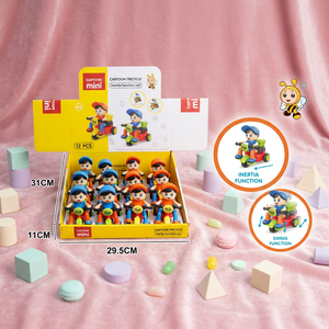 รถของเล่นการ์ตูนขนาดเล็กแบบเสียดสี วัสดุ ABS ขับเคลื่อนด้วยการดึงกลับ ไม่ใช้แบตเตอรี่ ของเล่นเด็กหลากหลายแบบ สำหรับเด็กอายุ 2-4 ปี - Product Image 4