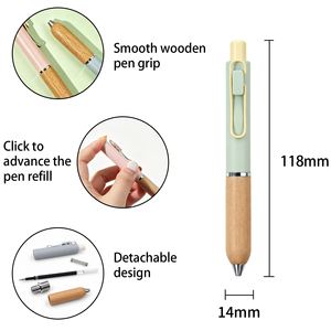 Stylo bille fin 0,5 mm personnalisable avec logo, design mini plume couleur Morandi, idéal pour le bureau, l'école ou comme cadeau - Product Image 4