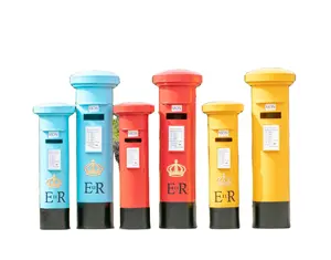 Retro postbox iron saving box England London souvenir mailbox metal piggy bank