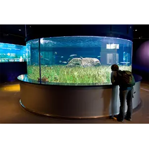 Canlı deniz zemin ayakta akrilik balık akvaryumu tankı, dev akvaryumlar #