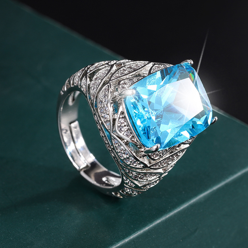 Bague Topaze Bleue