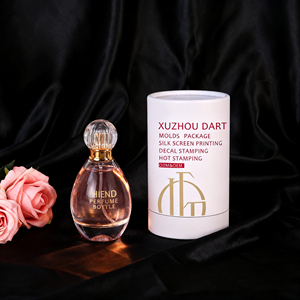 Sang trọng rõ ràng chai nước hoa thủy tinh với sọc Cap, bơm lại cao cấp Eau de Parfum container cho phụ nữ Giọt Nước Mắt thả hình dạng - Product Image 4