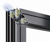 Giro inclinable de aluminio de estilo moderno y puertas de arco de ventanas de vidrio fijas con marco francés para hoteles y apartamentos en venta