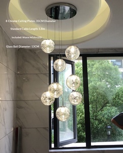 Staircase Chandelier Silver Pendant Long Villa Double-Height Living Room <b>Loft</b> Small Apartment Modern Simple <b>Light</b> Luxury - Product Image 6