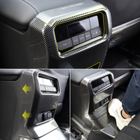 Land Cruiser 250 LC250 Garniture de ventilation arrière en fibre de carbone 2024-2026 Protection de console centrale Ensemble complet Finition brillante Prado