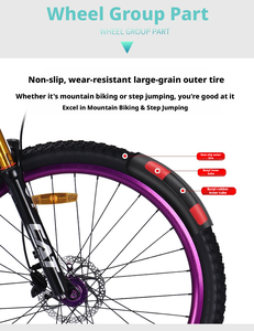 Bicicleta de Montaña XC100 de 27.5'' con Suspensión Completa de Aleación de Aluminio, Amortiguación de Aire, 10 Velocidades, Frenos de Disco de Aceite, para Dirt Jump y Freeride - Product Image 6