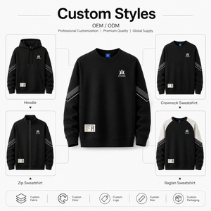 Sudadera de Cuello Redondo <span class=keywords><strong>para</strong></span> <span class=keywords><strong>Hombre</strong></span> con Logotipo Personalizado al por Mayor, 280g, Poliéster, Felpa, Estilo Casual <span class=keywords><strong>para</strong></span> Primavera y Otoño, Sudadera OEM - Product Image 4
