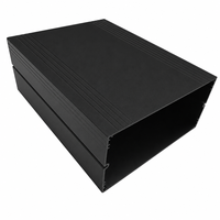 Boîtier en alliage d'aluminium de grande taille 150*75mm, usiné CNC, anodisé noir, marqué au laser, IP54, extrusion personnalisée pour carte de circuit imprimé