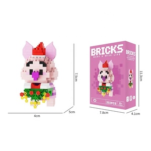 Micro bloque de partículas, muñeca de dibujos animados, múltiples opciones, ensamblaje educativo para niños, juguetes de bloques de construcción, venta al por mayor transfronteriza - Product Image 2