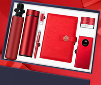 Ensemble cadeau de bloc-notes promotionnel classique haut de gamme pour les affaires avec logo personnalisé sur stylo, chargeur de batterie, parapluie, boîte cadeau