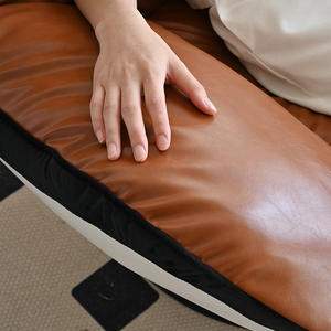 Fauteuil inclinable vintage en cuir huilé ciré, pivotant et inclinable, pour salon ou balcon, design élégant - Product Image 4