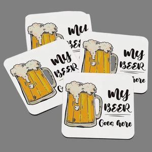Sous-verres ronds en papier absorbant personnalisés <span class=keywords><strong>40</strong></span> pt, imprimés sur mesure, vente en gros pour bars et bières - Product Image 2