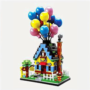 Flying House Balloon Adventure Building <b>Blocks</b> Toy For Kids 4-6Y <b>Plastic</b> Miniature Assembly Kit Architecture DIY Model - Product Image 1