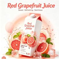 Fabrieksmerk Fruitdrank Verfrissende Gebalanceerde Zoetzuur Citrus 1L Rode Grapefruitsap