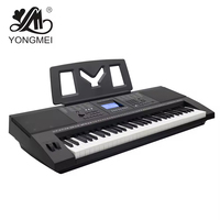 Aiersi 61 Keys Dual Keyboard Electric Organ Piano Foldable Plastic Digital Style for Family Entertainment