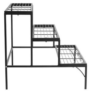 <span class=keywords><strong>Support</strong></span> à plantes en métal à 3 niveaux, style <span class=keywords><strong>escalier</strong></span>, pots et jardinières, étagère de jardin pour grand pot de fleurs, présentoir intérieur/extérieur - Product Image 4