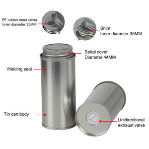 Металлический чай, кофейный порошок, упаковка для специй, пустая круглая жестяная коробка для специй с крышкой, жестяная банка от производителя - Product Image 2