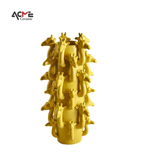 Décoration de bureau artisanale Décoration contemporaine en forme d'animal <span class=keywords><strong>Vase</strong></span> en céramique pour herbe de la <span class=keywords><strong>pampa</strong></span> et décoration de salon Hôtel Mariage - Product Image 3