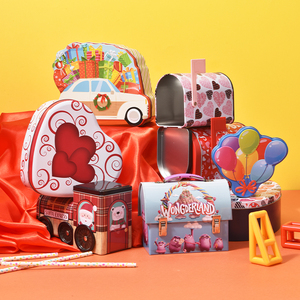 Khuyến mại cấp thực phẩm tinplate mail & hình trái tim dễ thương <span class=keywords><strong>tin</strong></span> xe & <span class=keywords><strong>Train</strong></span> ngực hộp thiếc cho trẻ em - Product Image 1