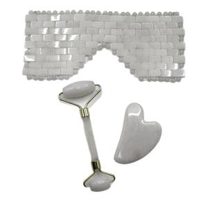 Ensemble <span class=keywords><strong>de</strong></span> rouleaux <span class=keywords><strong>de</strong></span> <span class=keywords><strong>jade</strong></span> 100% naturels et Gua Sha, outils <span class=keywords><strong>de</strong></span> massage vibrants pour le lifting du <span class=keywords><strong>visage</strong></span>, soins <span class=keywords><strong>de</strong></span> la peau, anti-âge et relaxation - Product Image 5