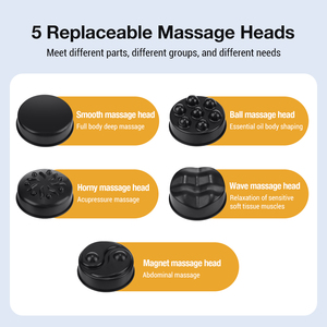 Masseur musculaire sans fil pour le cou, la taille et les jambes, <span class=keywords><strong>pistolet</strong></span> <span class=keywords><strong>de</strong></span> <span class=keywords><strong>massage</strong></span> fascia <span class=keywords><strong>anti</strong></span>-<span class=keywords><strong>cellulite</strong></span> avec 5 têtes <span class=keywords><strong>de</strong></span> <span class=keywords><strong>massage</strong></span> pour amincir le corps - Product Image 4