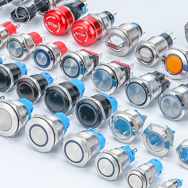 8mm Metal Push Button Switch 2/4 Pins Reset / Momentary Lock Latching Waterproof Normally Open Ultra Small Miniature Buttons 3A