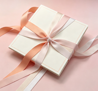 Ruban en satin mat double face de luxe à bords tissés, doux et lisse, couleurs personnalisées avec logo pour cadeaux, gâteaux, fleurs, vêtements et décorations de fête