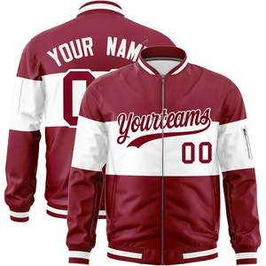 เสื้อแจ็คเก็ตแบบซิปเต็มตัวสำหรับผู้ใหญ่และเยาวชน เสื้อโค้ทบอมเบอร์น้ำหนักเบาสำหรับกิจกรรมกลางแจ้ง พร้อมตัวอักษรและตัวเลขปัก ไซส์ XS - Product Image 3