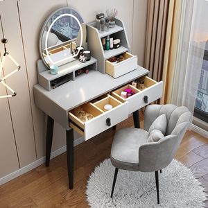 Ensemble coiffeuse miroir en MDF 80cm 100cm pour chambre à coucher - Prix de gros - Product Image 2