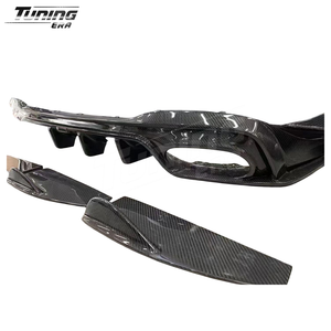 Kit di conversione in fibra di carbonio a secco per <span class=keywords><strong>Mercedes</strong></span> W118 <span class=keywords><strong>C118</strong></span> CLA45 2019 + aggiornamento del diffusore anteriore del labbro posteriore gonna laterale canard - Product Image 5