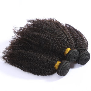 Extensions de <span class=keywords><strong>Cheveux</strong></span> Humains Naturels Vierges Bouclés Afro Kinky Indiens Bruts 4B 4C 100% Doux, Tissage de <span class=keywords><strong>Cheveux</strong></span> Humains en Paquets - Product Image 1