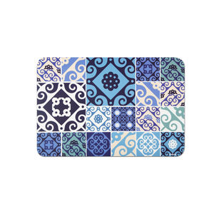 Set di 6 tovagliette Excelsa in plastica blu maiolica 43x29 cm, rettangolari, geometriche, stile mediterraneo, riutilizzabili - Product Image 3