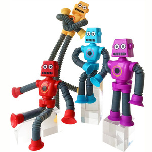 Hot <b>Led</b> Light up Suction Twisted Ever-Changing Decompression Fidget Pop <b>Tube</b> Robot Squeeze Toys for Kids - Product Image 6