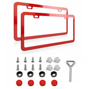 Cadre de plaque d'immatriculation en acier inoxydable et alliage d'aluminium, spécifications américaines, plaque d'immatriculation populaire, cadres de plaque d'immatriculation personnalisés - Product Image 2