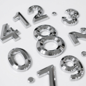 ฟิล์มตกแต่งรถยนต์แผ่นป้ายทะเบียนโลโก้หรือตัวอักษรหมายเลขแผ่นป้าย3D ABS ชุบโครเมียม - Product Image 1