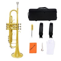 Trumpet Bb Professional Brass Instrument Exquisite Trompete With Mouthpiece Strap Case Musical Instrument Accessories