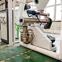 RICHI Ligne de fabrication de granulés d'aliments pour volailles de 1000 kg de capacité, ligne personnalisée pour bovins et poulets, machine de fabrication d'aliments pour animaux