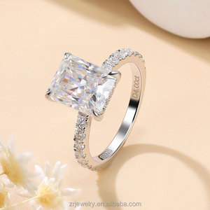 5ct S925 18K Vàng Mạ D Màu Moissanite Đá Quý Nhẫn Thanh Lịch Cổ Điển Wedding Vương Miện Thiết Kế Moissanite Nhẫn - Product Image 2