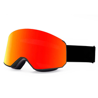 Nouveau design 2 en 1 quantité minimale de commande bas logo personnalisé anti-buée neige Googles hommes femmes lunettes de ski lunettes de snowboard lunettes de ski magnétiques personnalisées