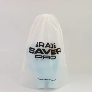 Custom Grote Frosted Plastic Tasje Met Bedrukt Logo Pe String Tassen Pouch Gift Verpakking Poly Bag Voor Kleding