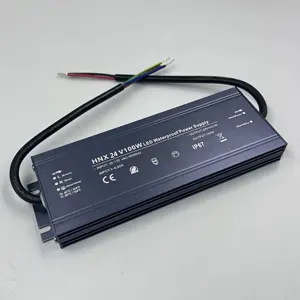 Fonte de alimentação comutável AC 90-135V 170V-265V para DC 12V 24V 100W Transformador de luz LED para exterior IP67 adaptador de driver à prova d'água