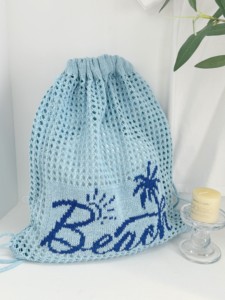 Bolso de playa de ganchillo de punto hueco portátil ligero para mujer, nuevo diseño 2025 para primavera Otoño Invierno con <span class=keywords><strong>Coco</strong></span> - Product Image 3