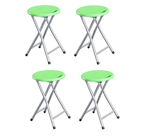 Portable Metal and Round Plastic Seat Folding <strong>Stool</strong> Light Weight Outside <strong>Fold</strong> <strong>up</strong> Chair with Handle - Product Image 4