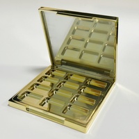 Palette de fards à paupières personnalisée 12 couleurs, étui carré vide avec miroir pour rangement de maquillage