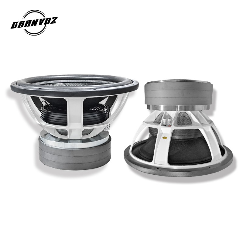 18インチ サブウーファー 4500W RMS デュアル 2オーム アルミ