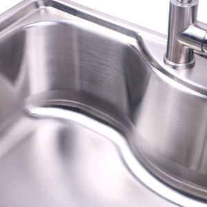 Encimera sobre encimera Nueva cocina hecha a máquina Fregaderos de cocina de un solo tazón Fregadero de cocina de acero inoxidable - Product Image 3