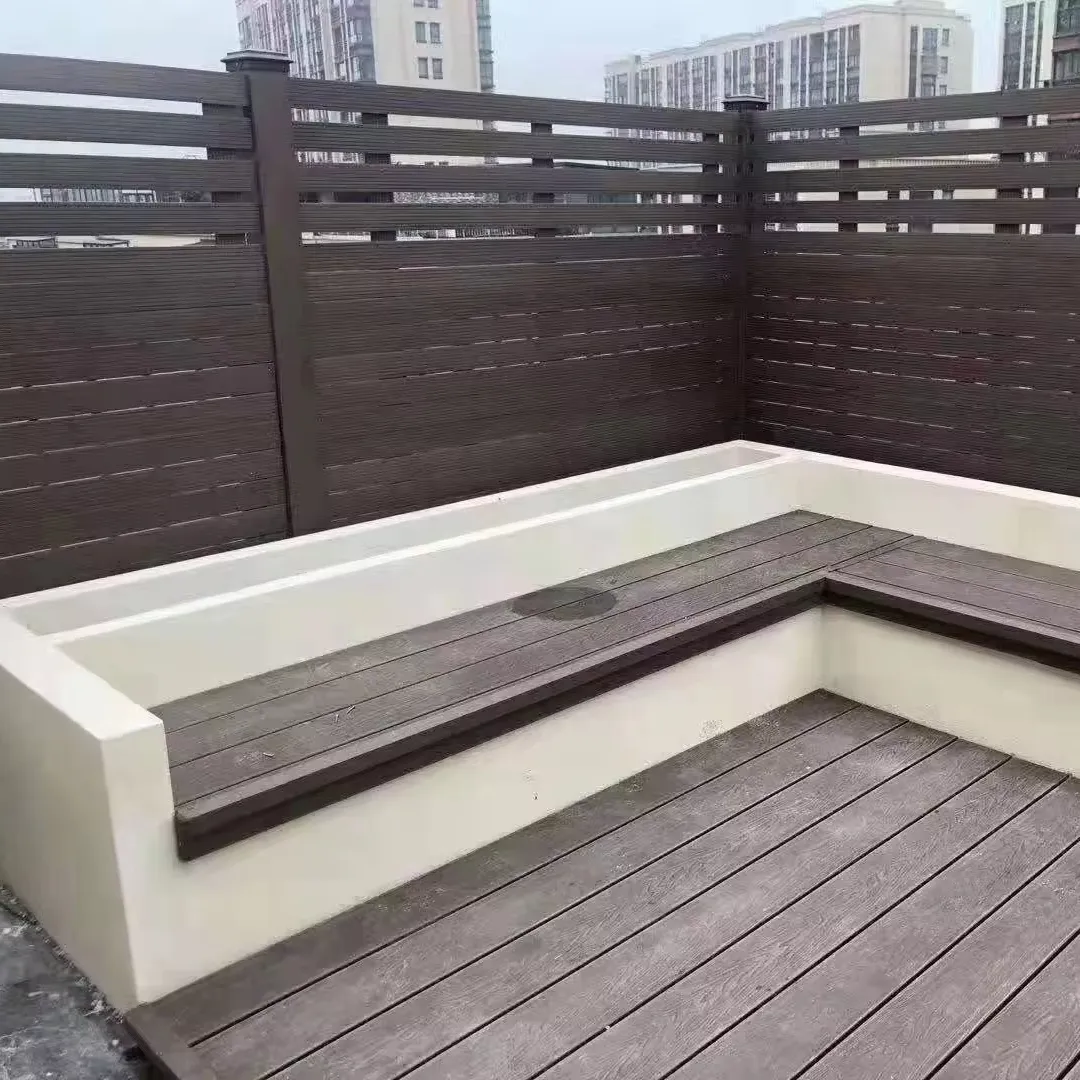 Planches de terrasse rainurées pour murs sol WPC matériaux imperméables