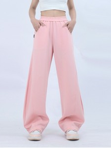 <span class=keywords><strong>Pantaloni</strong></span> Palazzo in misto cotone traspirante a vita alta da donna 400G <span class=keywords><strong>pantaloni</strong></span> larghi da ufficio <span class=keywords><strong>con</strong></span> fessure <span class=keywords><strong>laterali</strong></span> in poliestere - Product Image 5